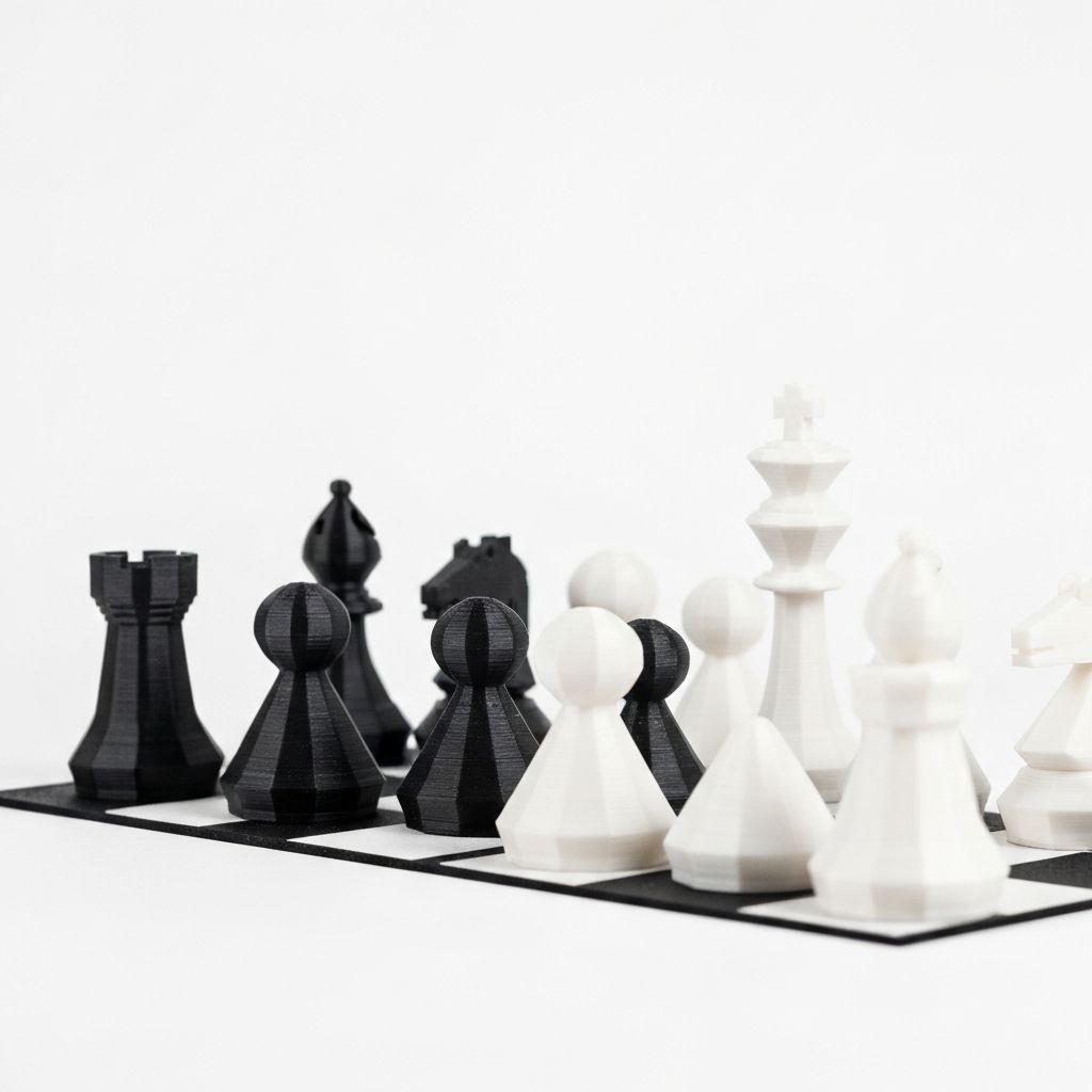 Modern Minimalist Chess Set - Free 3D printable model
