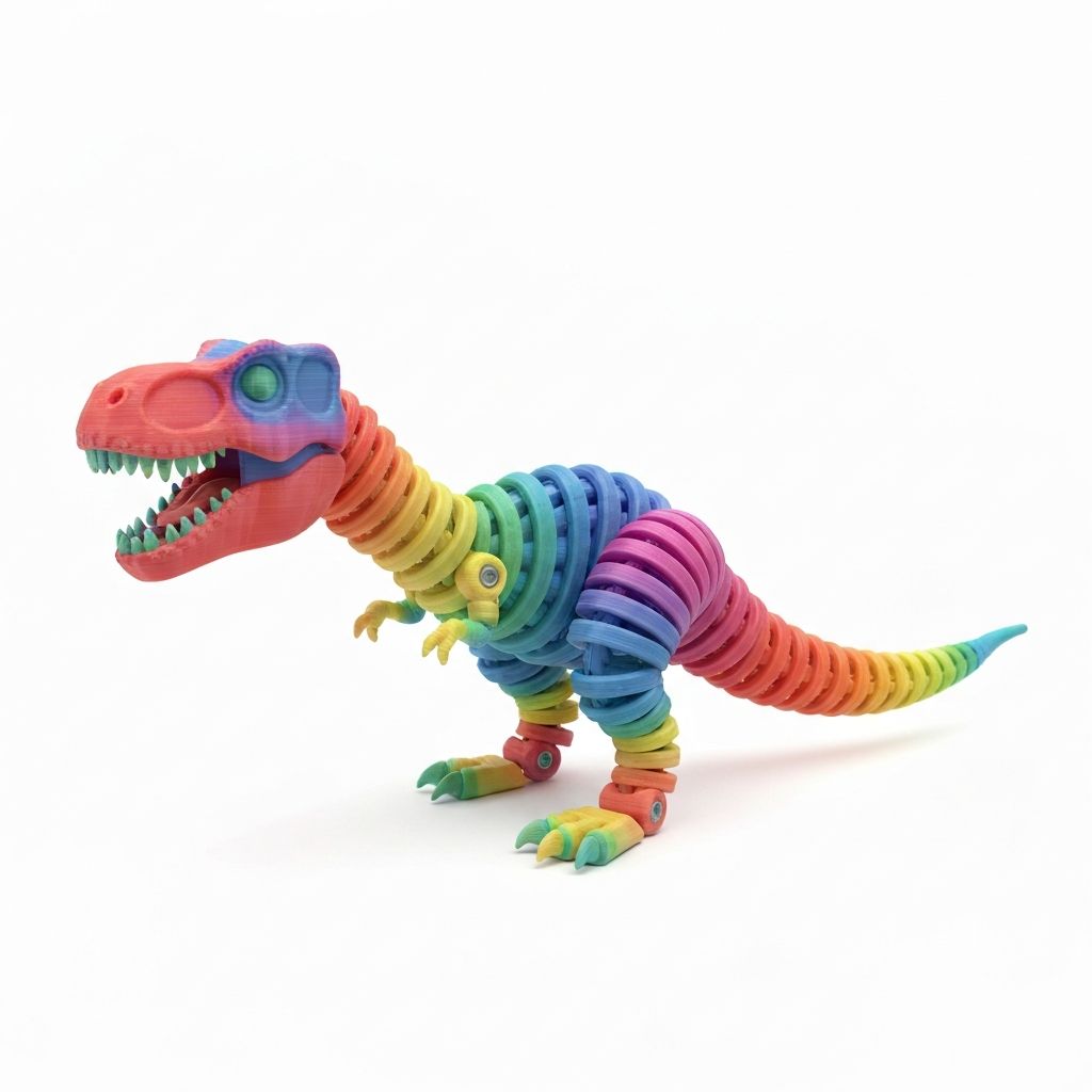 Flexi-Rex Articulated Dinosaur - Free 3D printable model
