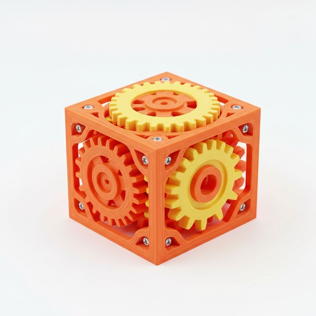 Mechanical Gear Puzzle Box - Free 3D printable model
